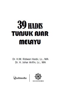 39 HADIS TUNJUK AJAR MELAYU